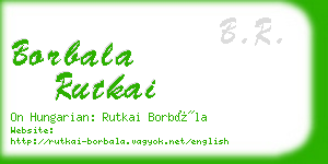 borbala rutkai business card
